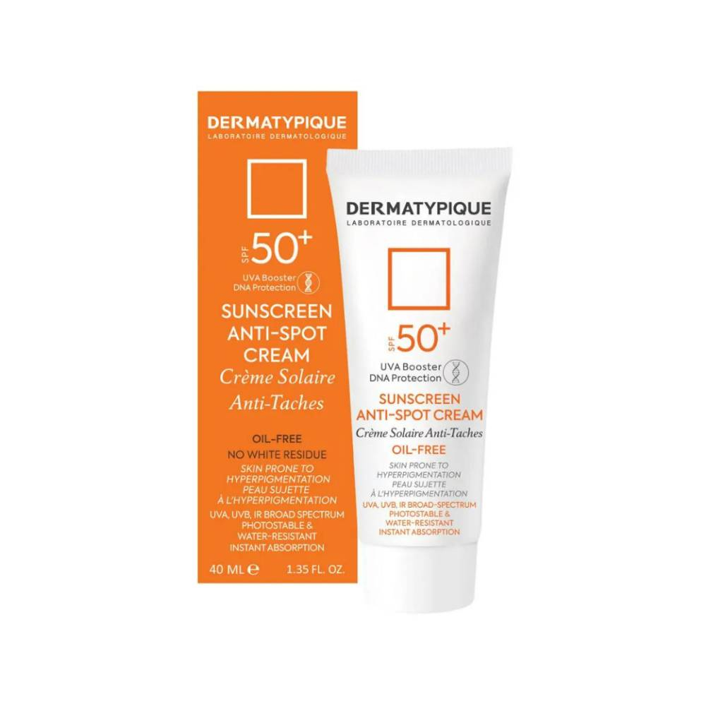 کرم ضد آفتاب روشن کننده بی رنگ SPF50 درماتیپیک مناسب انواع پوست